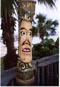 #Tall Metallic Tiki Second View#